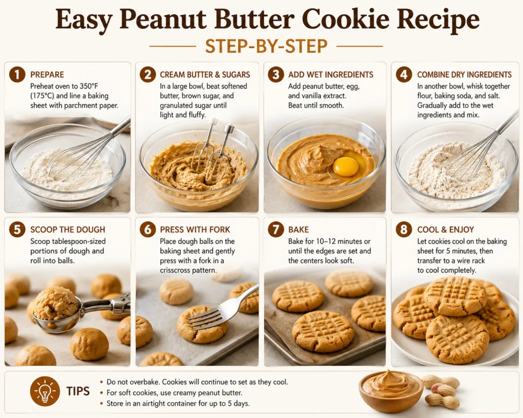 Easy-Peanut-Butter-Cookie-Recipe-Step-by-Step